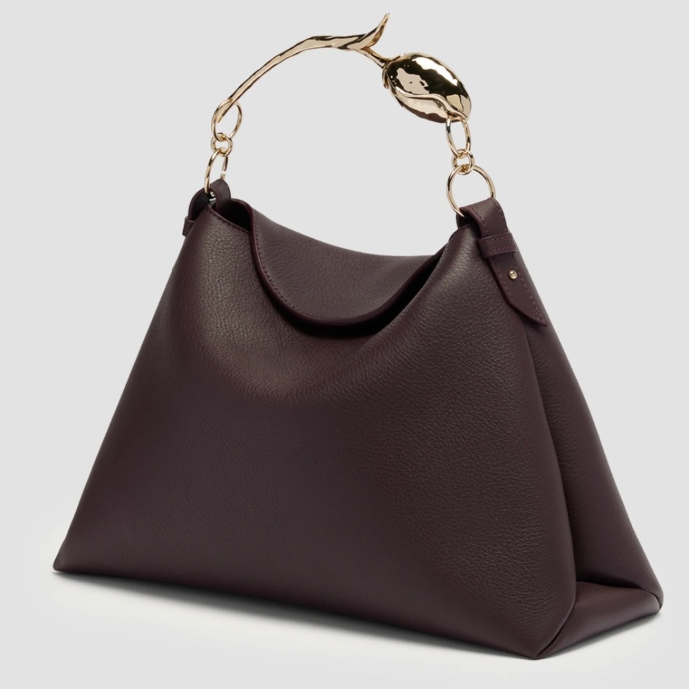 ERDEM 'Large Bloom' Bag in Malbec Grain Leather - MSRP $2995 - NWT - SAVE $1000 - Picture 4 of 10